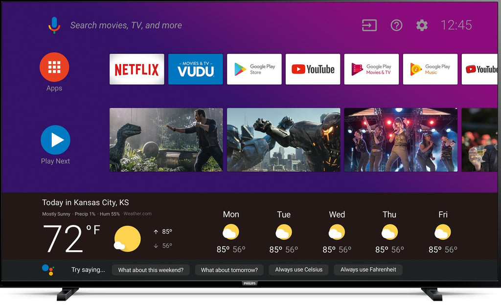 Philips 65 Class 4K Ultra HD (2160p) Google Smart LED Television  (65PUL7552/F7) (New) 
