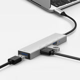 USB-C Type C to USB 3.0 4 Port Hub Adapter USB-C Aluminum Slim Thunderbolt USB