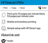 HP DeskJet 2755e All-in-One Printer with 3 Months Free Ink