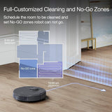 ECOVACS R-OZT8PLUS Robotic DEEBOT T8+ Vacuum & Mop Robot with Advanced Laser Mapping and 3D Obstacle Detection & Avoidance, Grey