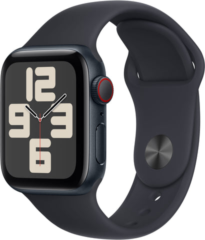 Apple Watch SE 2 (2023) 40mm (GPS + CELLULAR) - Midnight Aluminum - Midnight Sport Band - Size:M/S - (MRG63LL/A | MRG63CL/A)