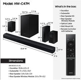 SAMSUNG B-Series 4.1.CH Soundbar & Rear Speakers with Subwoofer, Bluetooth, HW-C47M/ZA