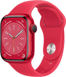 Apple Watch Series 8 41mm (GPS+CELLULAR) Red Aluminum Case with Red Sport Band - Size:M/L -  (MNV63LL/A)
