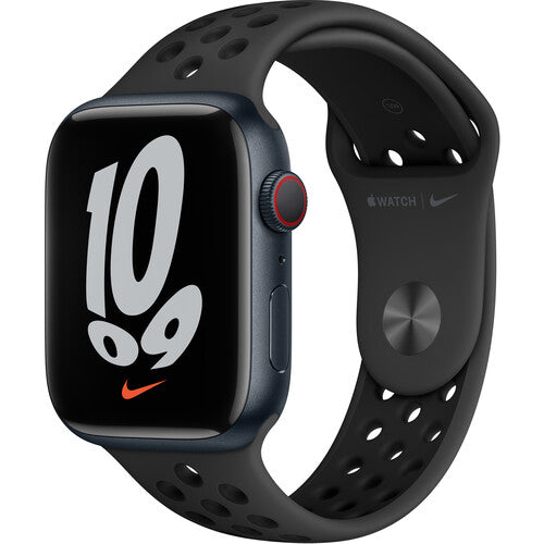 Apple Watch Nike Series 7 45mm (GPS+CELLULAR) Midnight Aluminum -  Anthracite Sport Band (MKJL3LL/A)