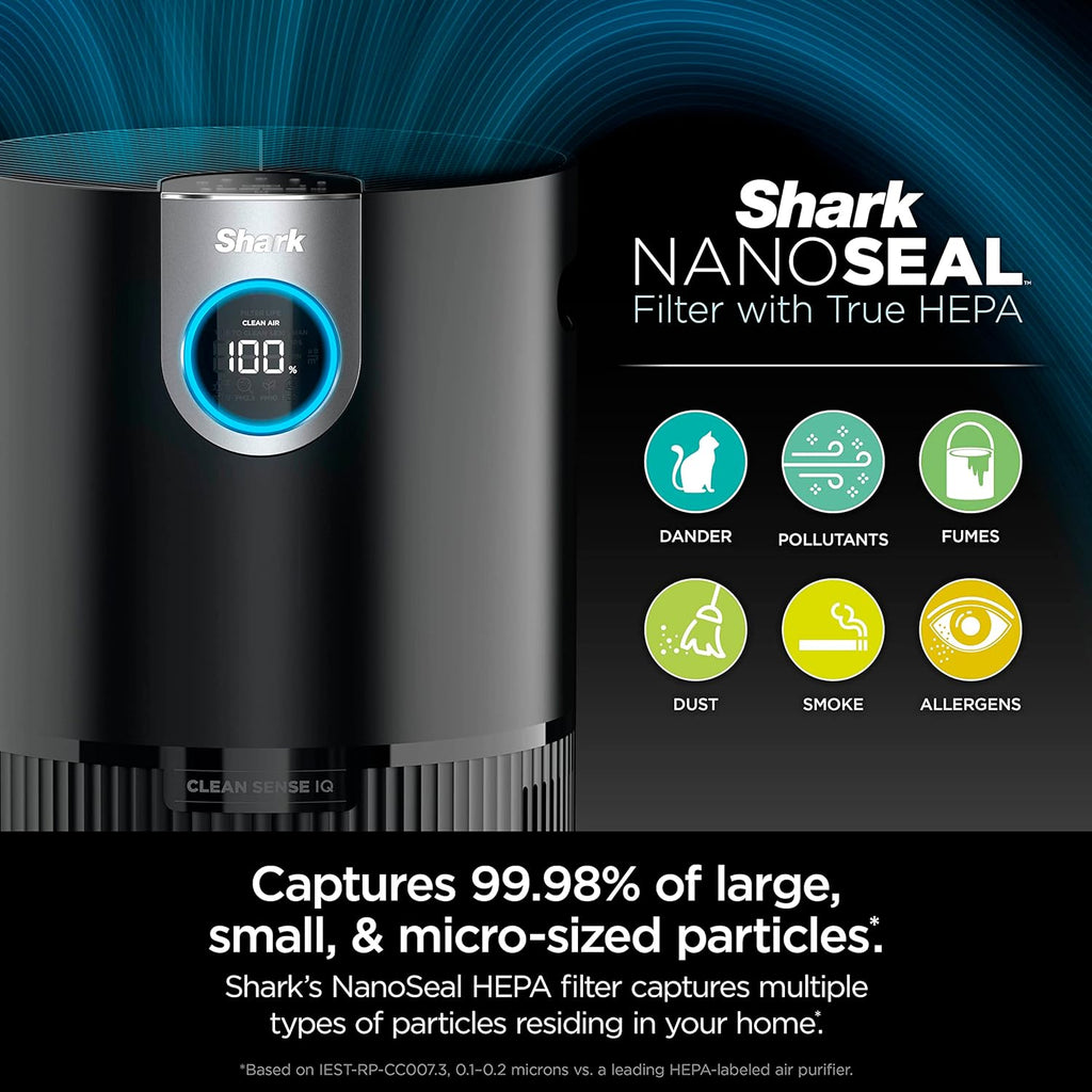 Shark Air Purifier MAX with NanoSeal HEPA, Cleansense IQ, Odor Lock, C ...