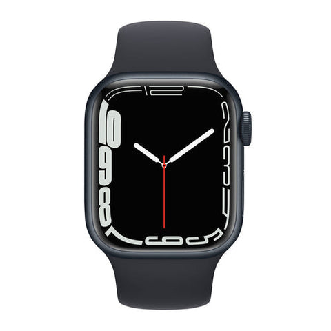 Apple Watch Series 7 (GPS) 41mm Midnight Aluminum Case with Midnight Sport  Band (MKMX3)