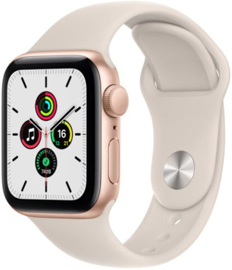 Apple Watch SE 2021 MKQ53 GPS 44mm Gold Aluminium Starlight Sport