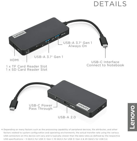 Clé Usb Lenovo 3.0 1To 150Mb/sec + Adaptateur USB vers Éclairage et USB C